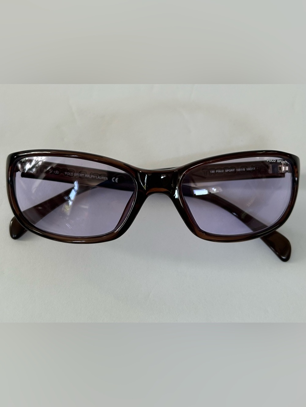 Polo Sport Frame Wine Sunglasses with Purple Tint Lenses